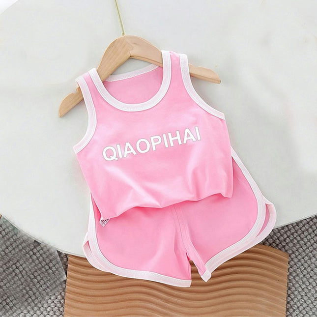 Toddler Boys Summer 2-piece Set - Camisole Sleeveless Top with Shorts Set