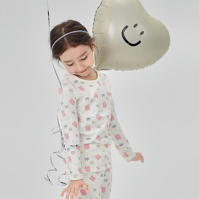 Leisurely Bunny Children's Pajamas 2-piece Set Cotton Long-sleeved Children's Home Clothes
