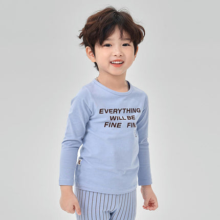 Leisurely Bunny Children's Pajamas 2-piece Set Cotton Long-sleeved Children's Home Clothes 1