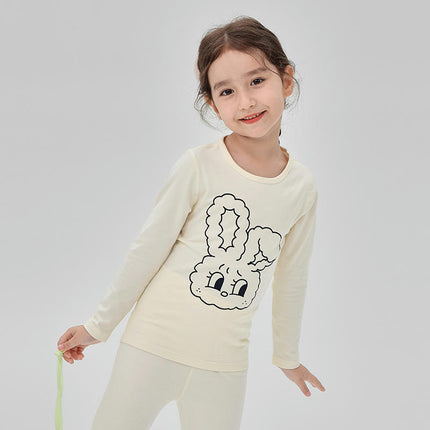 Leisurely Bunny Children's Pajamas 2-piece Set Cotton Long-sleeved Children's Home Clothes 1