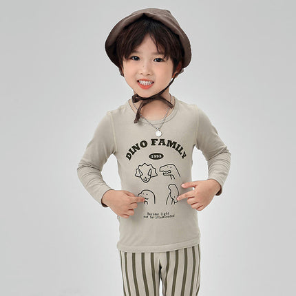 Leisurely Bunny Children's Pajamas 2-piece Set Cotton Long-sleeved Children's Home Clothes 1