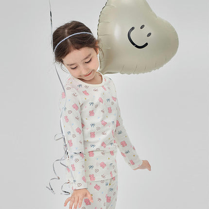 Cute Bunny Children's Pajamas 2-piece Set Class A Lycra Children's Home Clothes 1