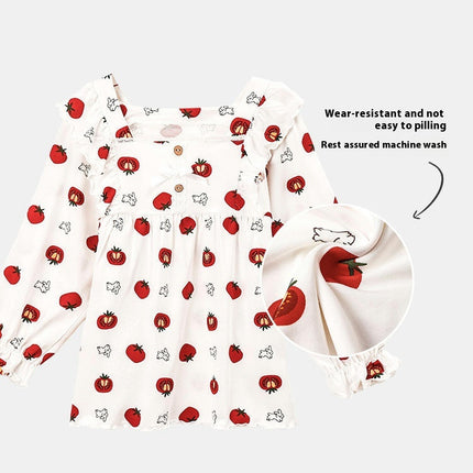 Children's Pajamas 2-piece Set - Long Sleeve Homewear Set - Cute Cartoon Bunny Pajamas