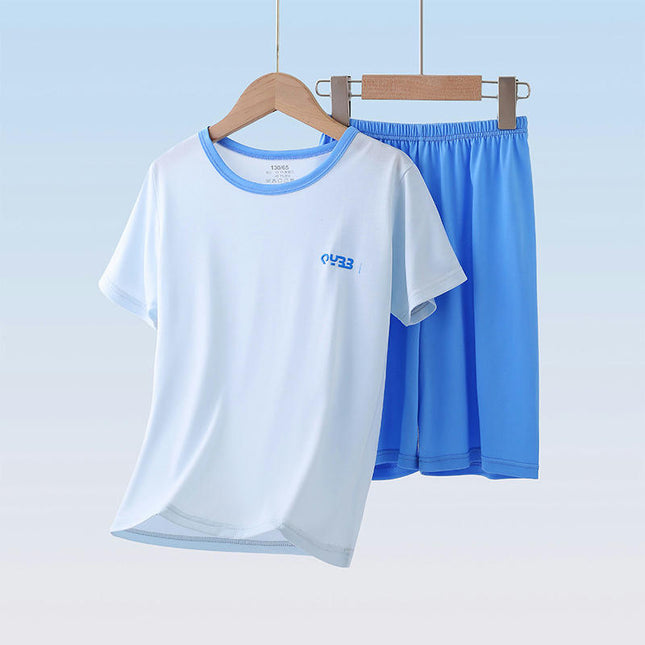 Boys' Pajamas Children's Short-sleeved Set Summer Thin Air-conditioning Clothes Home Clothes Set