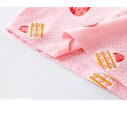 Boys and Girls Pajamas 2-piece Set Summer Pure Cotton Short-Sleeved Shorts Home Wear Set