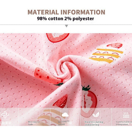 Boys and Girls Pajamas 2-piece Set Summer Pure Cotton Short-Sleeved Shorts Home Wear Set