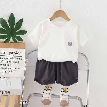 Children's Pajamas Ice Feel Cotton Boy Summer Thin Home Service Girl Short -Sleeved Suit