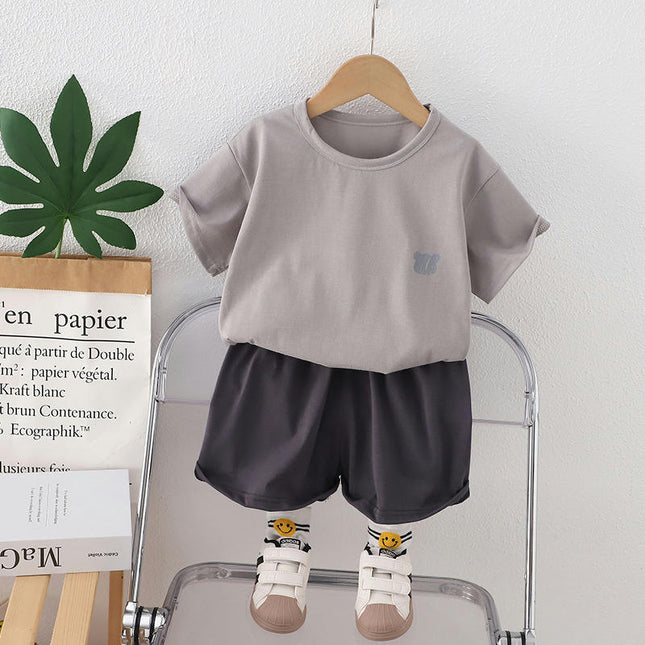 Children's Pajamas Ice Feel Cotton Boy Summer Thin Home Service Girl Short -Sleeved Suit