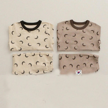 Boys Home Set - 2-piece Casual Soft and Comfortable Pajamas for Boys and Girls in Autumn