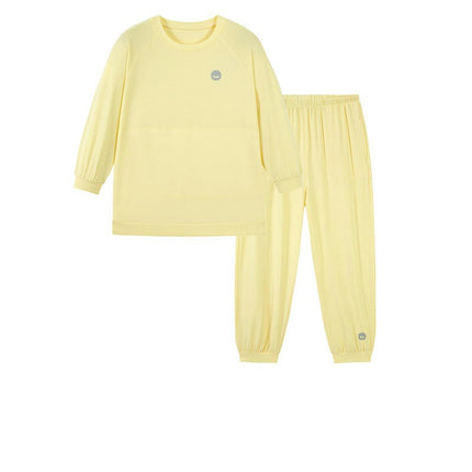 Children's Long-Sleeved Home Wear Set - Loose Pajamas for Middle and Large Children 2-Piece Set