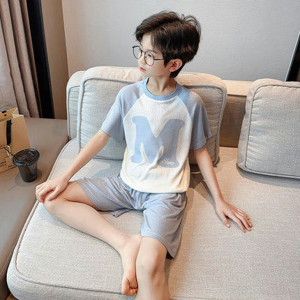 Middle and Large Kids Pajamas Set Modal Cotton Pajamas Set Boys 2 Piece Set Home Wear