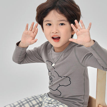 Boys' Pajamas 2-piece Set - Cotton Colorblock Striped Home Clothes Long Sleeve Long Pants Set