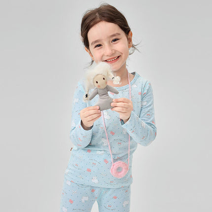 Boys' Pajamas 2-piece Set - Cotton Colorblock Striped Home Clothes Long Sleeve Long Pants Set 1