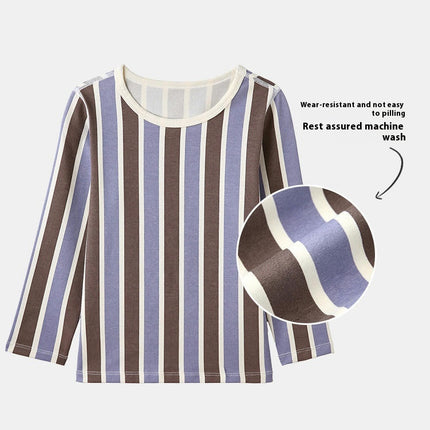Boys' Pajamas 2-piece Set - Cotton Colorblock Striped Home Clothes Long Sleeve Long Pants Set