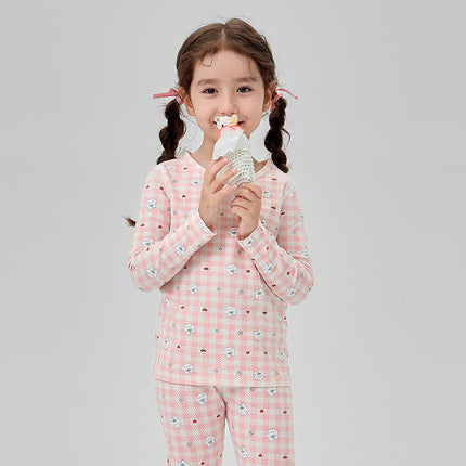 Boys' Pajamas 2-piece Set Cotton Summer Boys' Cartoon Letter Pajamas Long Sleeve Set