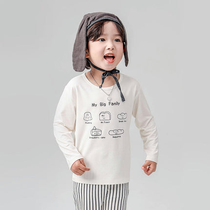 Boys' Home Clothes Set - Cute Long Sleeve Cartoon Bear Pajamas 2-Piece Set