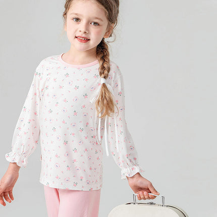 Children's Home Clothes 2-piece Set Cute Cartoon Pajamas Set Suitable for Spring and Summer
