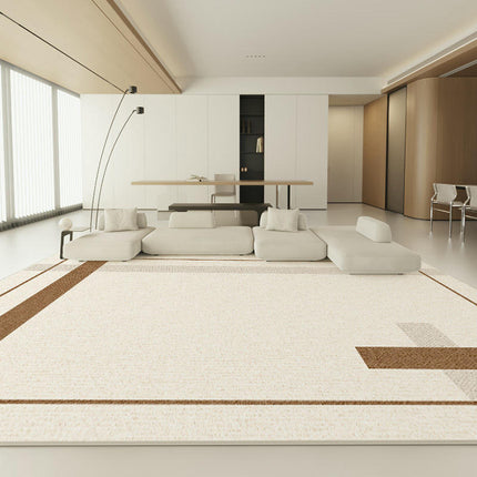 Simple Modern Geometry Area Rug Non Slip Large Area Rugs Carpet for Living Room