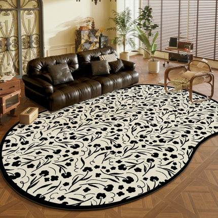 Non Slip Large Indoor Carpet Area Rugs for Bedroom Nursery, Machine Washable Floral Living Room Rug