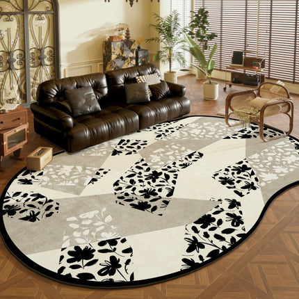 Non Slip Large Indoor Carpet Area Rugs for Bedroom Nursery, Machine Washable Floral Living Room Rug