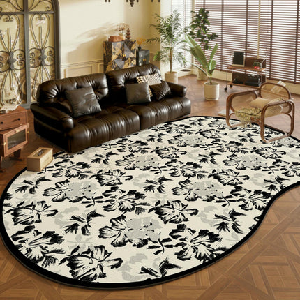 Non Slip Large Indoor Carpet Area Rugs for Bedroom Nursery, Machine Washable Floral Living Room Rug