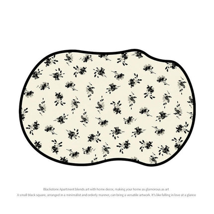 Non Slip Large Indoor Carpet Area Rugs for Bedroom Nursery, Machine Washable Floral Living Room Rug