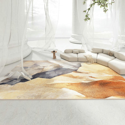 Abstract Area Rugs for Bedroom Machine Washable Living Room Rug Non Slip Large Indoor Carpet