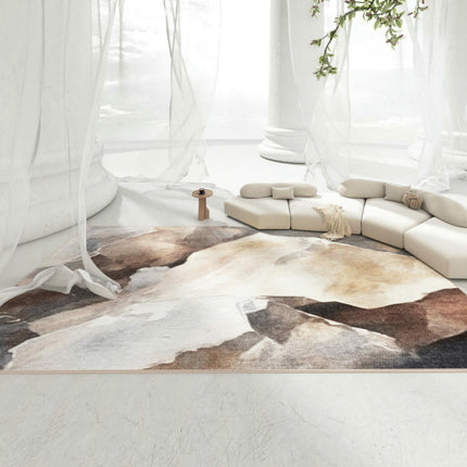 Abstract Area Rugs for Bedroom Machine Washable Living Room Rug Non Slip Large Indoor Carpet