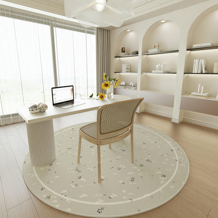 Round Area Rugs Rug-Circle Washable Area Rug for Bedroom Rug Home Office Non Slip Carpet
