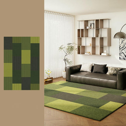 Area Rugs for Living Room,Large Low Pile Bedroom Carpet, Green Indoor Soft Carpet Home Decor