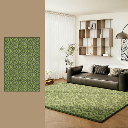Area Rugs for Living Room,Large Low Pile Bedroom Carpet, Green Indoor Soft Carpet Home Decor