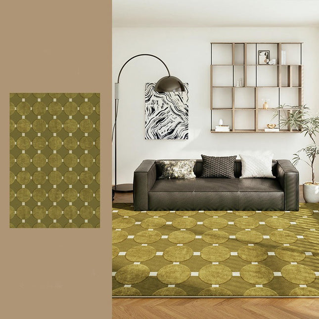 Area Rugs for Living Room,Large Low Pile Bedroom Carpet, Green Indoor Soft Carpet Home Decor
