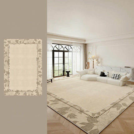 Area Rug for Living Room Machine Washable Rugs Flower Low Pile Indoor Floor Carpet