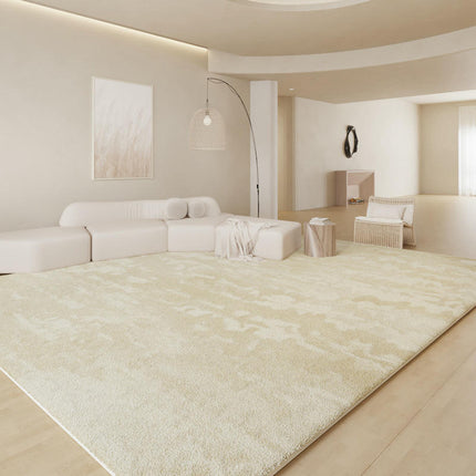 Area Rug for Living Room Machine Washable Rugs Low Pile Indoor Floor Beige Decor Carpet