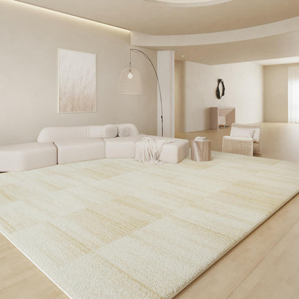Area Rug for Living Room Machine Washable Rugs Low Pile Indoor Floor Beige Decor Carpet