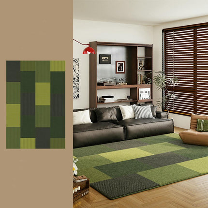 Area Rugs for Living Room,Large Low Pile Bedroom Carpet, Green Indoor Soft Carpet Home Decor-A