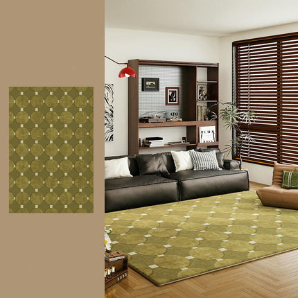 Area Rugs for Living Room,Large Low Pile Bedroom Carpet, Green Indoor Soft Carpet Home Decor-A