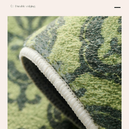 Area Rugs for Living Room,Large Low Pile Bedroom Carpet, Green Indoor Soft Carpet Home Decor-A