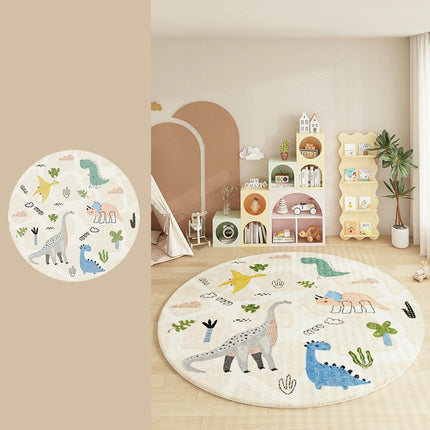 Kids Round Mat Cartoon Circle Rug Play Carpet Child Area Rug Rugs for Bedroom Living Room