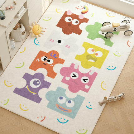 Colorful Area Rug for Kids Room Bedroom, Soft Non Slip Carpet Rugs Bedside Carpet
