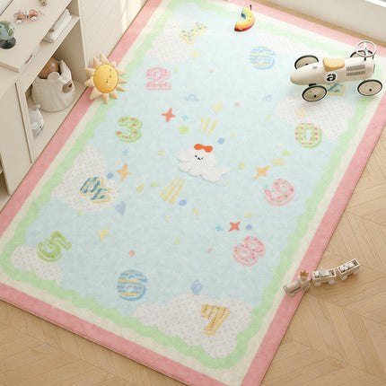 Colorful Area Rug for Kids Room Bedroom, Soft Non Slip Carpet Rugs Bedside Carpet
