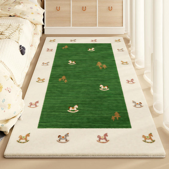 Colorful Area Rug for Kids Room Bedroom, Soft Non Slip Carpet Rugs Bedside Carpet