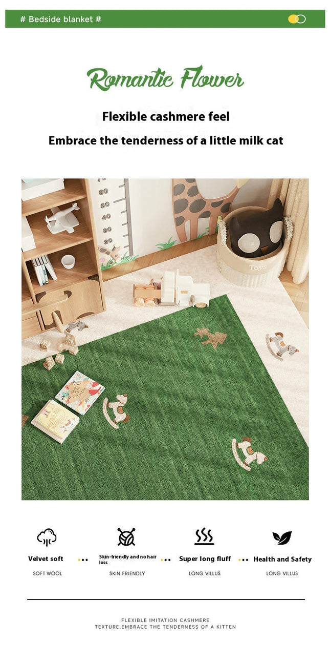 Colorful Area Rug for Kids Room Bedroom, Soft Non Slip Carpet Rugs Bedside Carpet 1