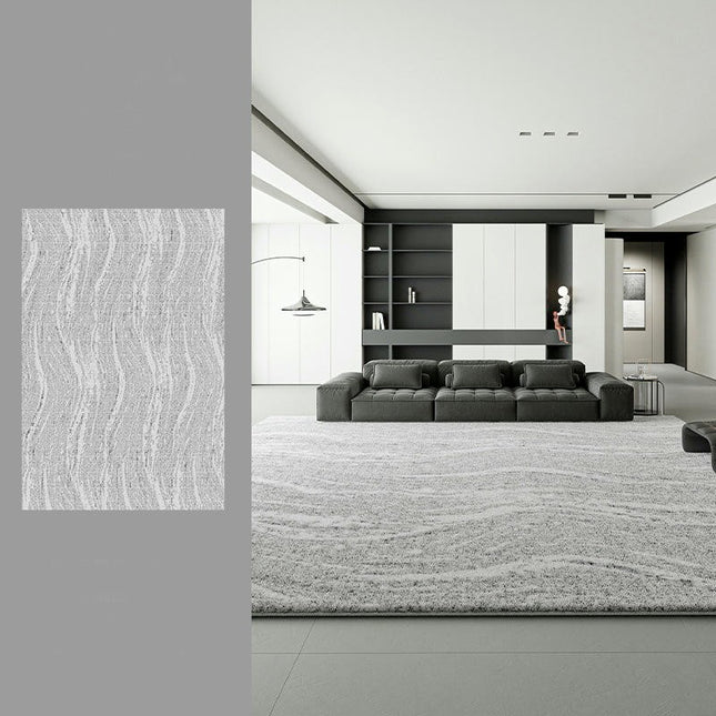 Washable Area Rug - Modern Abstract Rugs for Living Room Soft Faux Wool Carpet for Bedroom