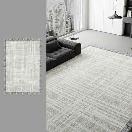 Washable Area Rug - Modern Abstract Rugs for Living Room Soft Faux Wool Carpet for Bedroom