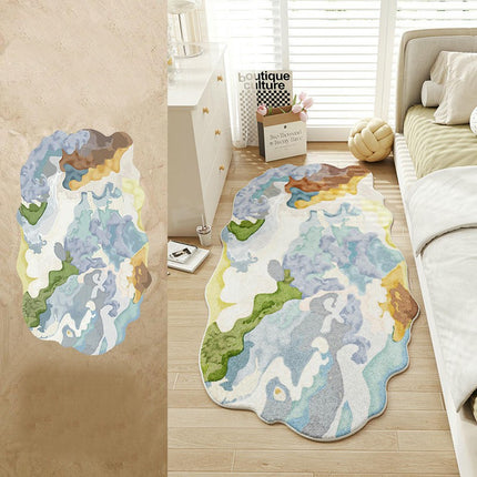 Irregular Rugs for Living Room Soft Cute Bedside Carpet Carpet for Bedroom Area Rug