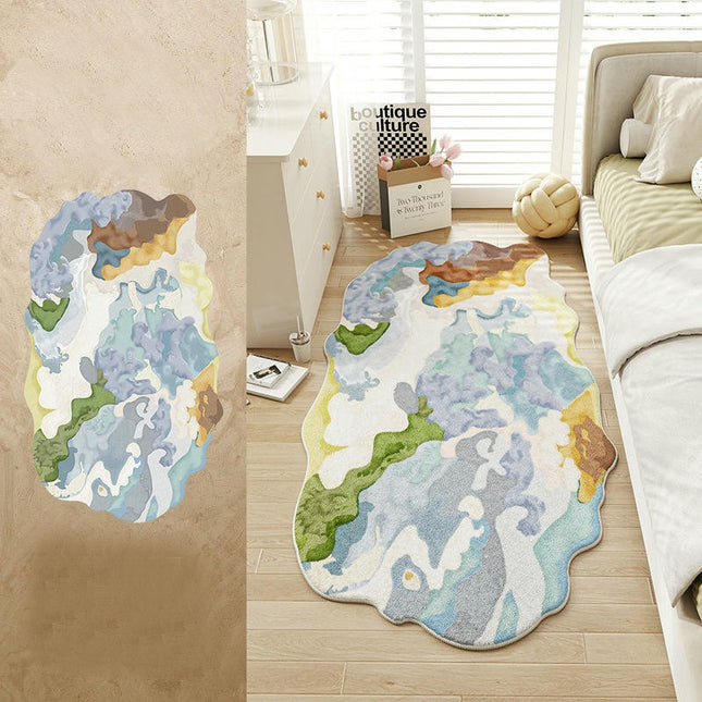 Irregular Rugs for Living Room Soft Cute Bedside Carpet Carpet for Bedroom Area Rug