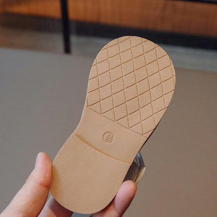 Summer Sandal for Girls Embroidered Walking Faux Leather Sandals