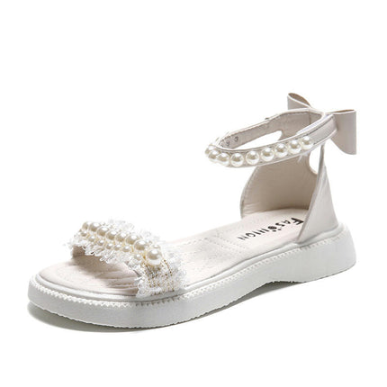 Toddler Girl Summer Roman Thick Bottom Sticky Shoelaces Faux Leather Sandals