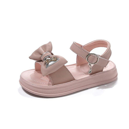 Toddler Bow Sandals Little Girls Kids Summer Faux Leather Sandals